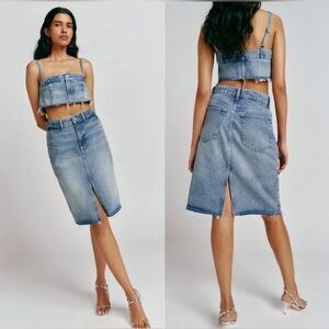 Reformation‎ Dyani Denim Midi Skirt